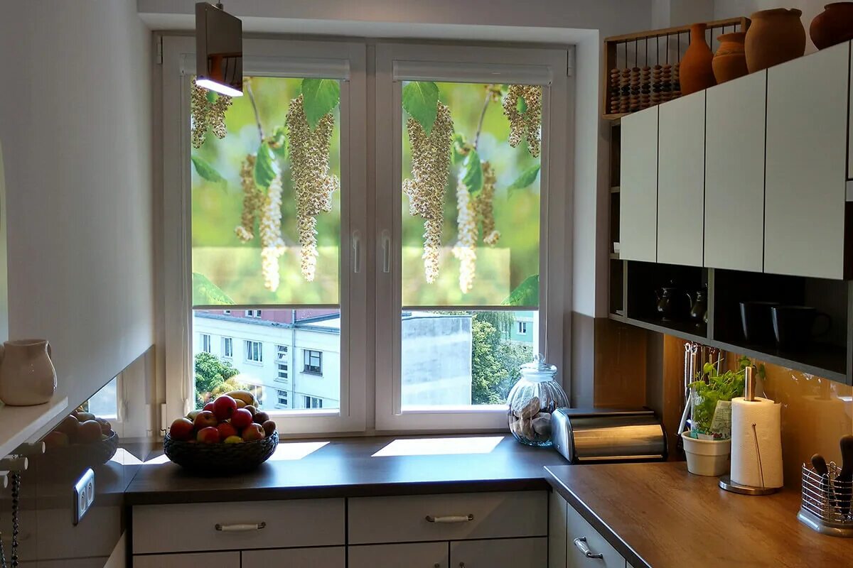 рулонные шторы на кухню. пластиковые шторы на кухню. окно с рулонной шторой на кухне. рулонные шторы на пластиковые окна. пластиковые шторы на кухню.