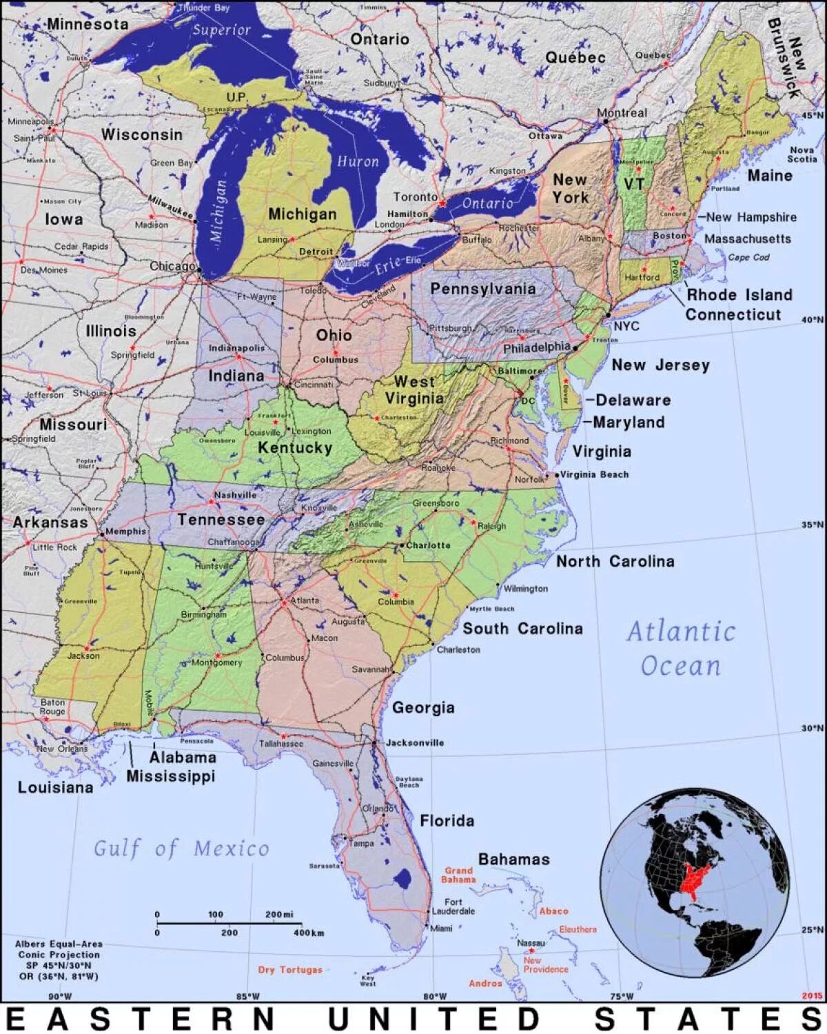 Восточное побережье Америки на карте. Восточное побережье США на карте. Карта Восточный берег США. Карта США Восточное Обережье.