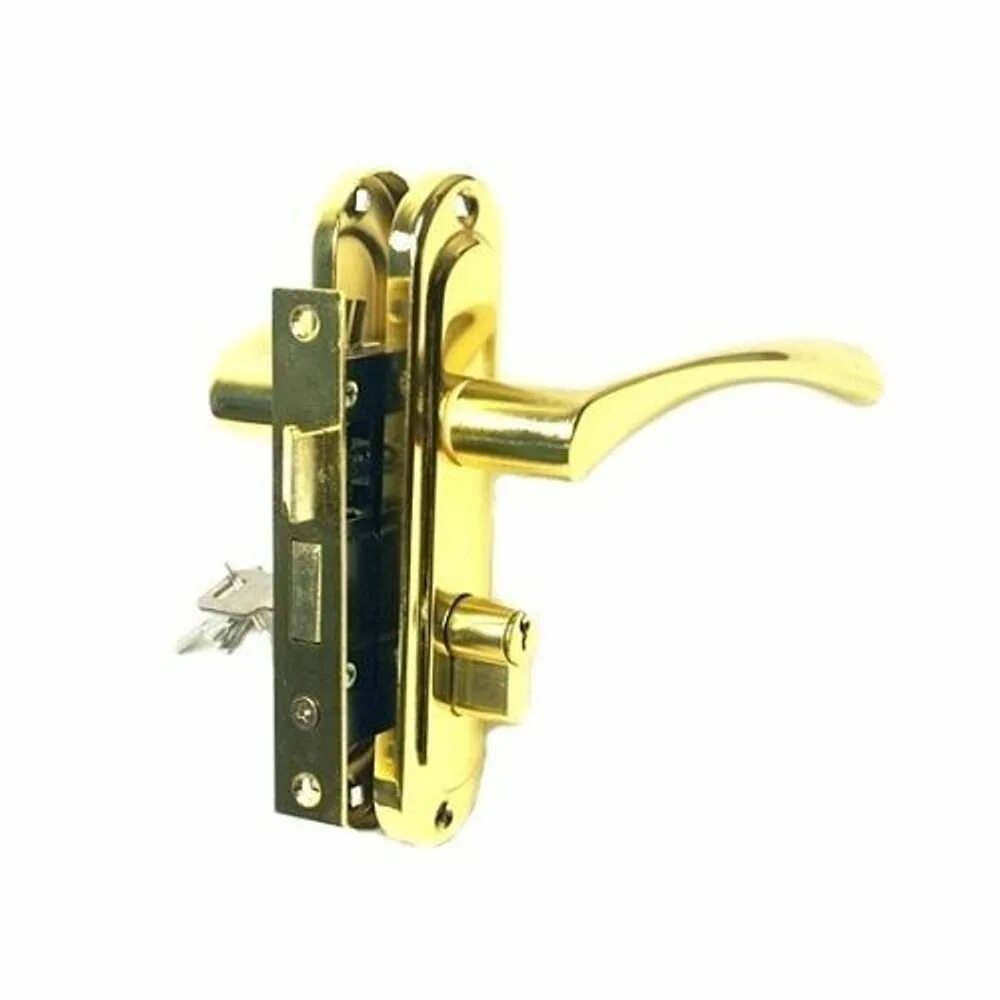 Замок врезной с/руч. Ручка 053/96 а мат. Никель. Замок вр. 103 50.