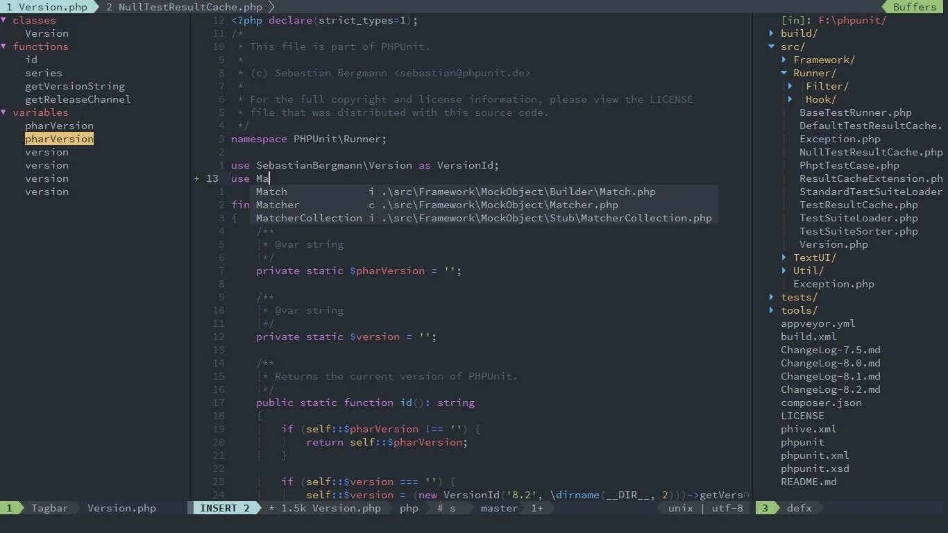Device php id. Vim ide. php ide. vim работа с xml. php runner интерфейс.