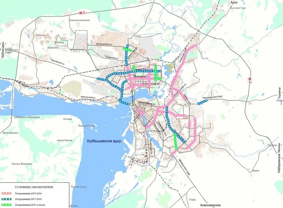 Сколько путей в казани. Районы Казани схема. План строительства дорог в Казани до 2030 схема. Карта дорог Казани. Схема движения по Казани большегрузов.