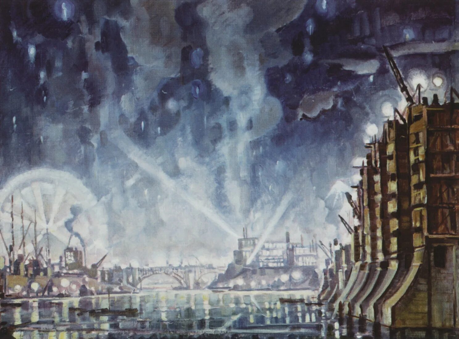 К Богаевский Днепрострой 1935 г. Днепрострой картина Богаевский.