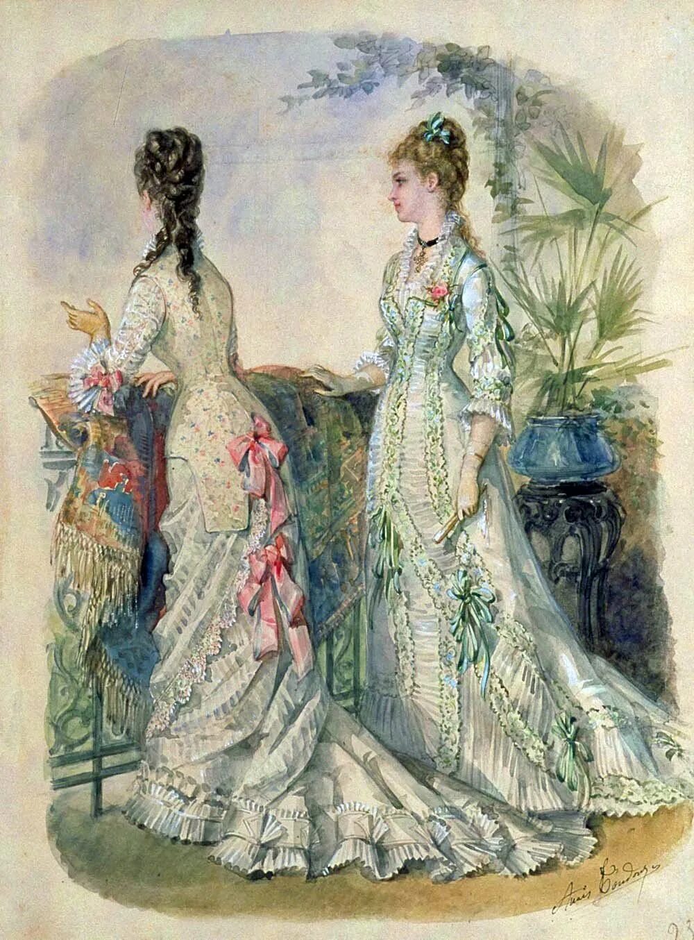 Наряды барышень. Мода викторианской эпохи 19 век. La Mode illustree 1880 платья. Викторианская мода 1880. La Mode illustree 1880 бальные платья.