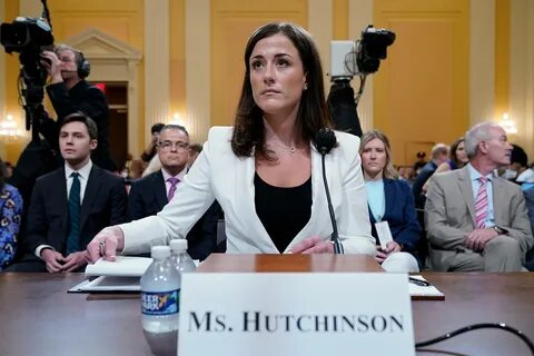 Cassidy Hutchinson arrives to testify as the House select committe...
