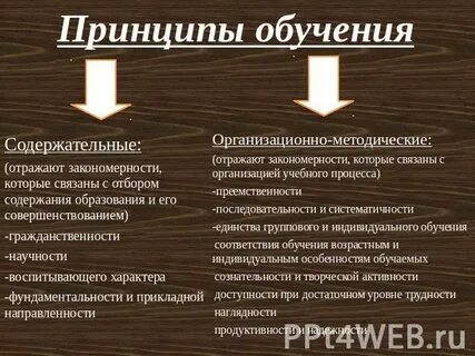 Принципы обучения презентация
