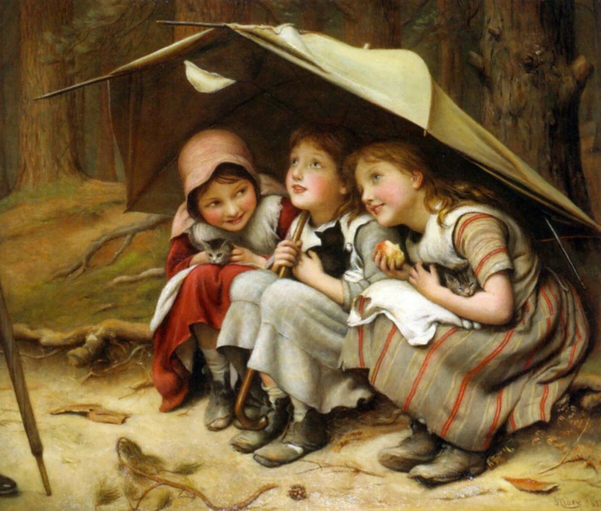 Children's painting. Джозеф Кларк. Clark Joseph (1834 – 1926). Joseph Clark художник. Анри Гийом Шлезингер (1814-1893.