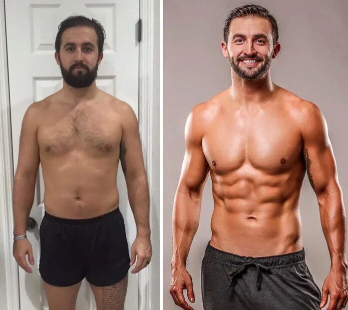 Спорт до и после. Трансформация тела. Люди до и после тренировок. Спортивное тело до и после. До и после занятия спортом мужчины.