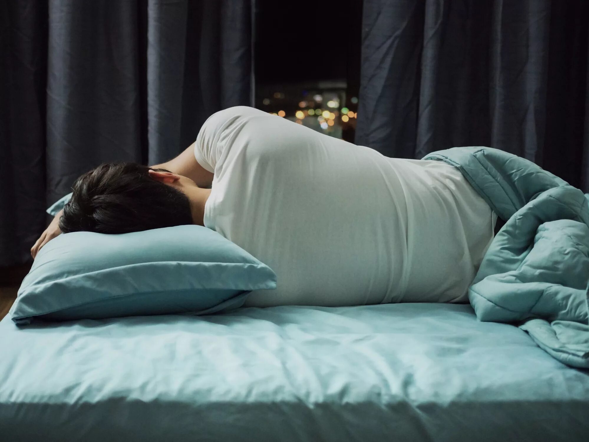The bed was slept in