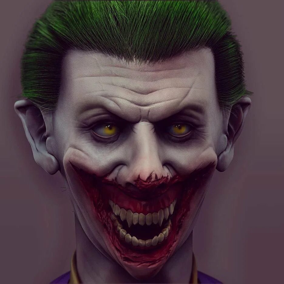 Joker joker demo. Хэллоуин образ демонического Джокера.