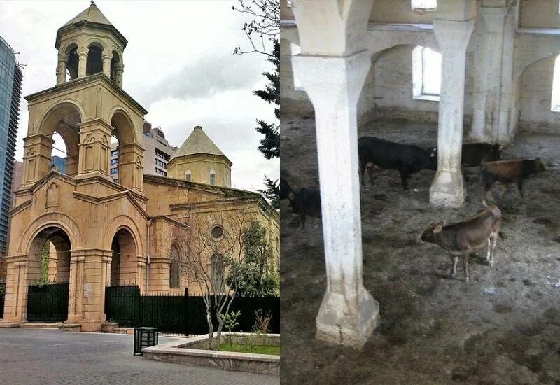 Почему армянский церковь. Армянский храм в Баку. Армянская Церковь в Баку 1888. Армянская Церковь в Нахичевани Азербайджан. Армянская уерькраь в Баку.