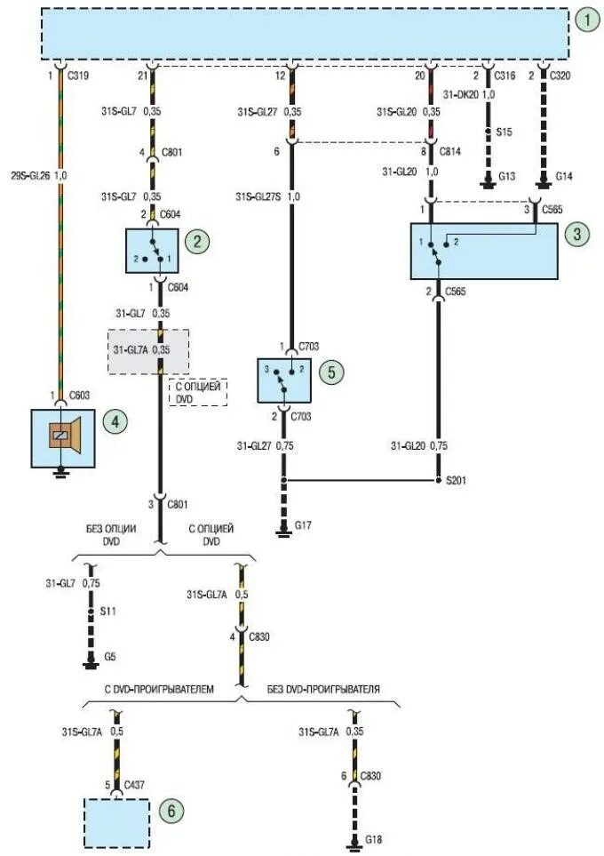 Schéma 1. Bloková schéma auta (Elektrické vybavenie / Elektrické obvody / Ford F