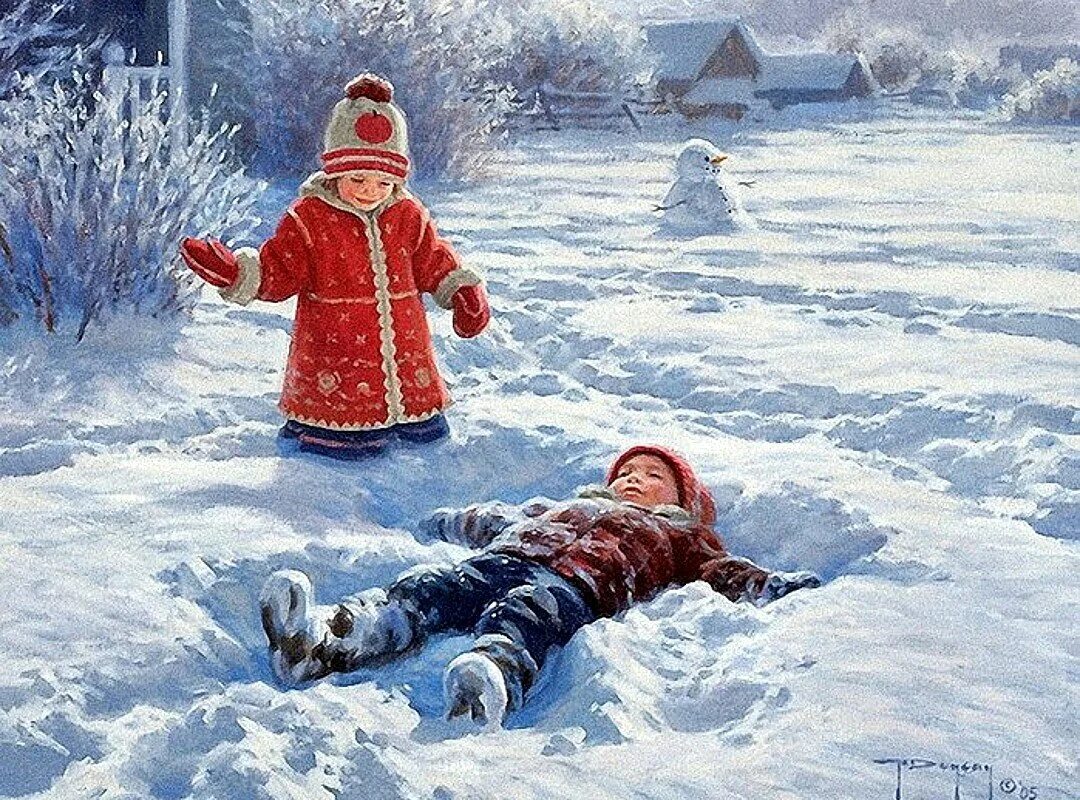 Художник лизи мартин рождество. Кэтрин финчер картины. Зимние иллюстрации. Семейные иллюстрации зимние. Эти милые детские забавы воспоминания о которых.