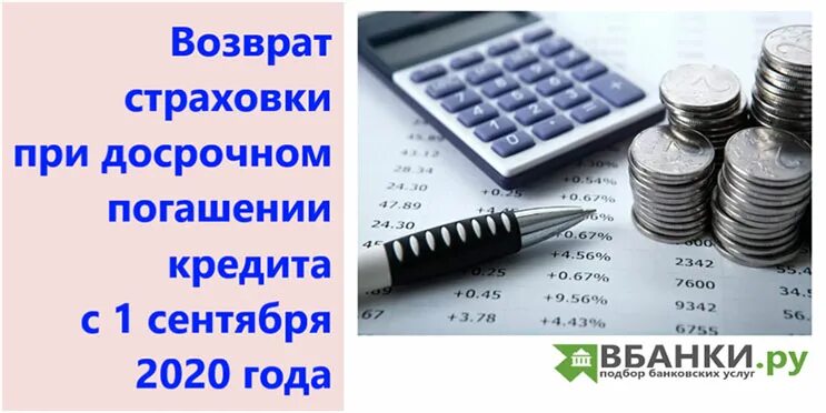 Возврат страховки. Возврат страхования при досрочном погашении кредита. Как рассчитать возврат страховки при досрочном погашении кредита. При досрочном погашении кредита страховка возвращается.