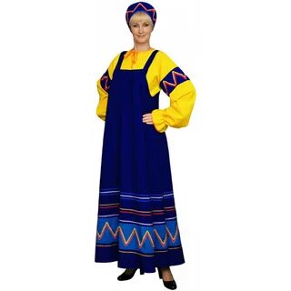 Народные костюмы голубые