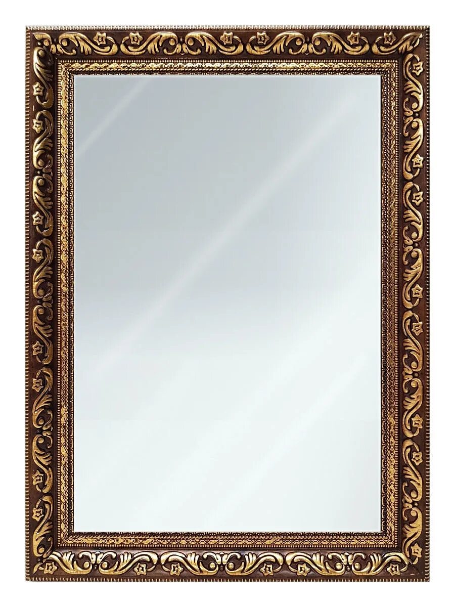 Коричневое зеркало. Рамка багетная коричневая с золотом. Зеркало в раме 55см. Зеркало в раме 55 на 170.