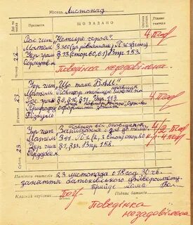 Дневник поведения