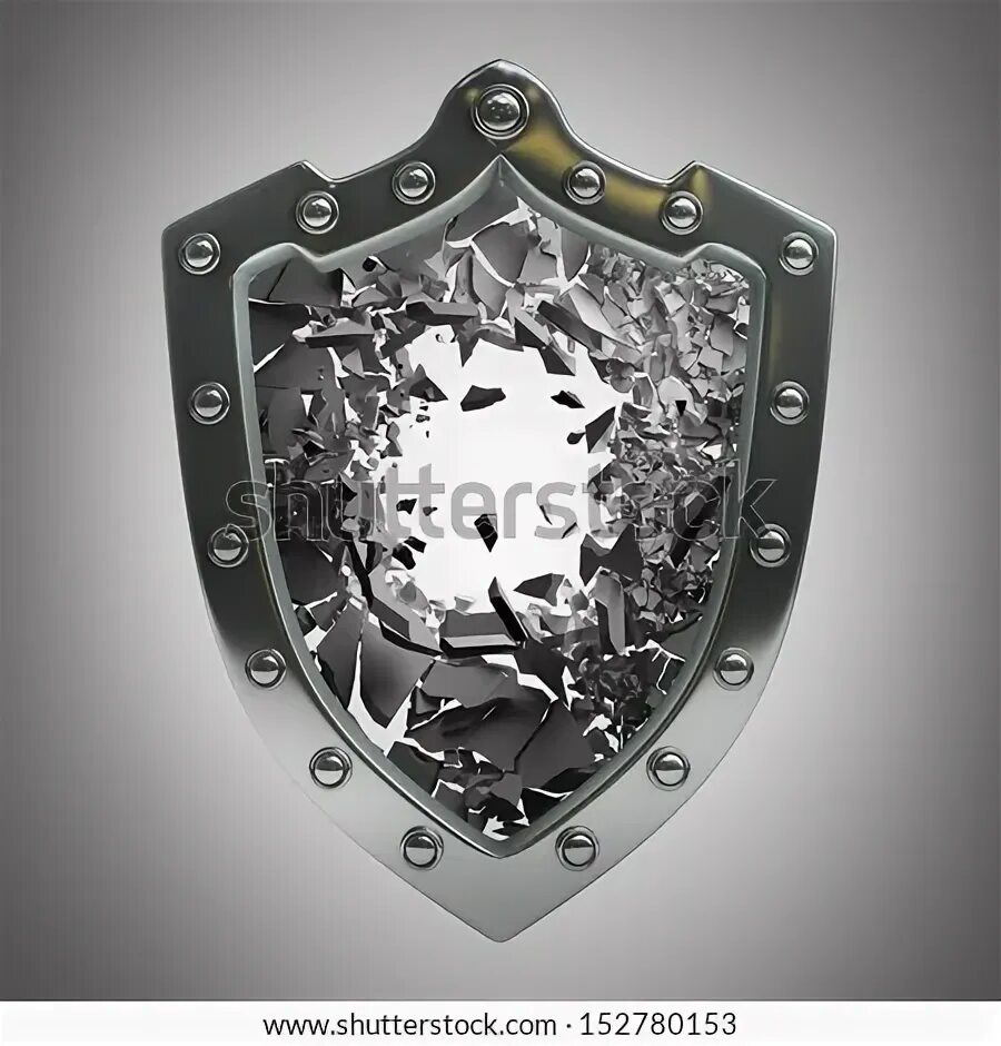 Broken shield