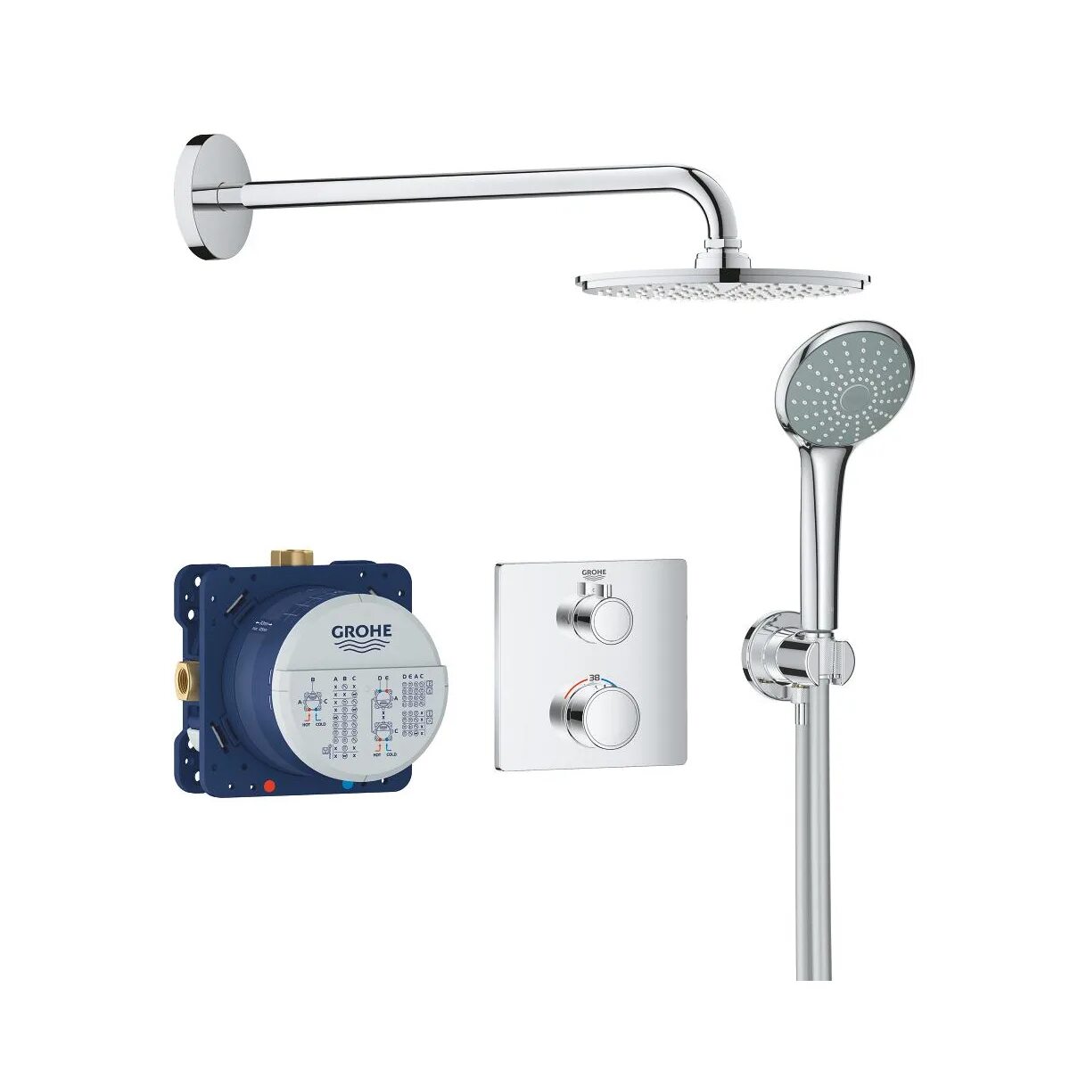 Смеситель Grohe SMARTCONTROL. Душевая система Grohe SMARTCONTROL. Душевая система Grohe Grohtherm 34734000. Grohe Grohtherm SMARTCONTROL. Душа скрытого grohe