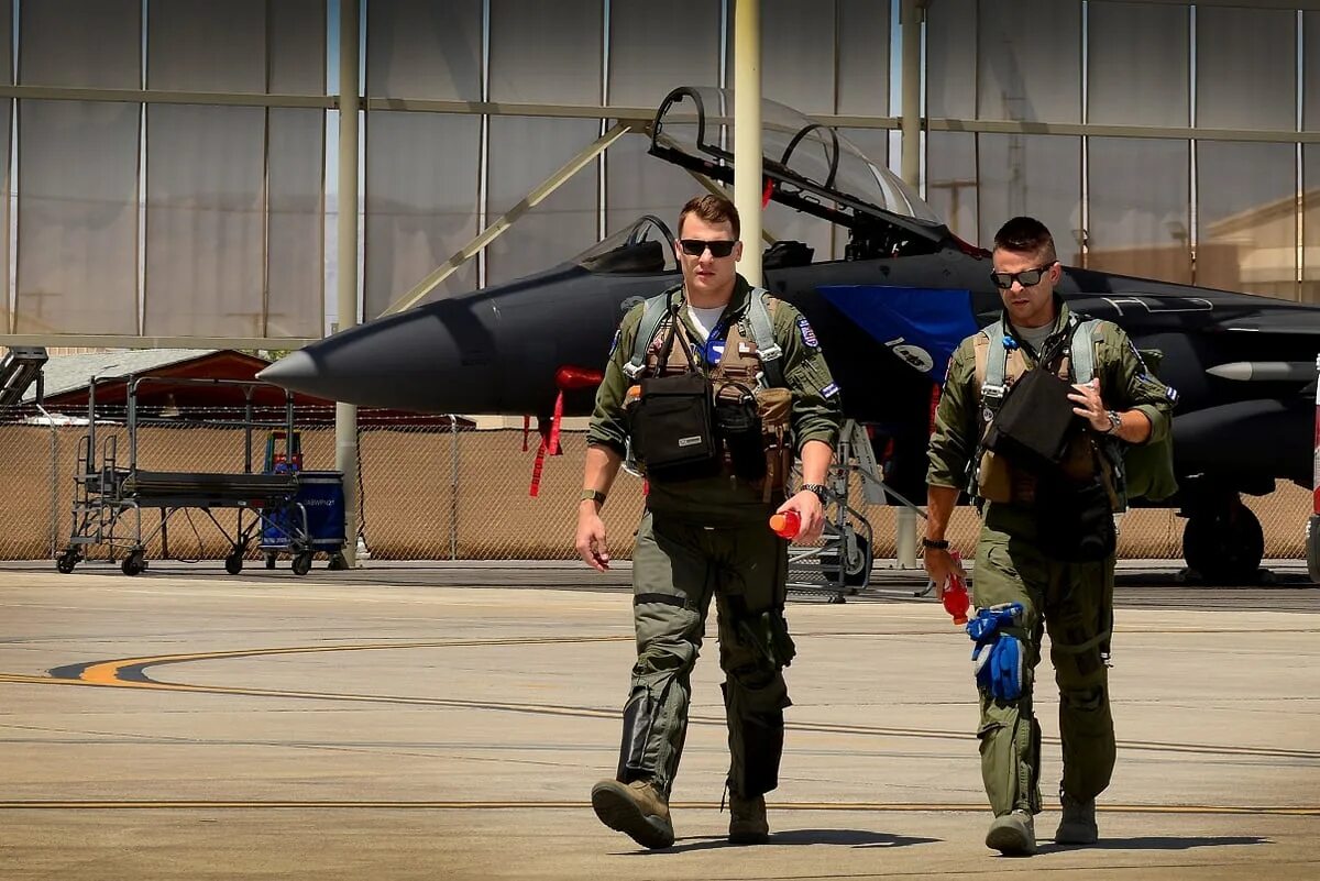Swat playing with fighter pilot