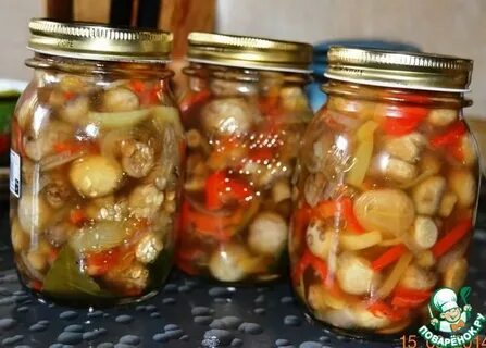 Огурцы маринованные с шампиньонами