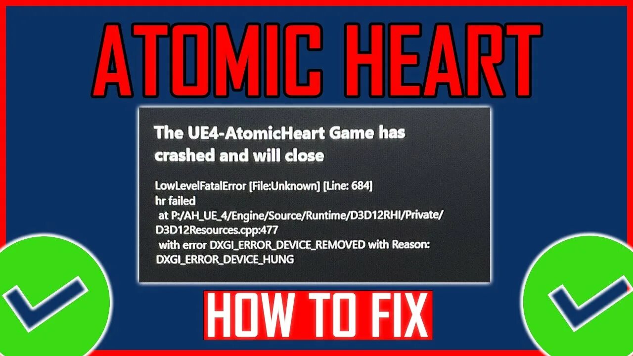 Error Atomic Heart -dx12. Atomic Heart ошибка. Fatal Error. The ue4-ATOMICHEART game has crashed and will close Fatal Error!. Low level fatal