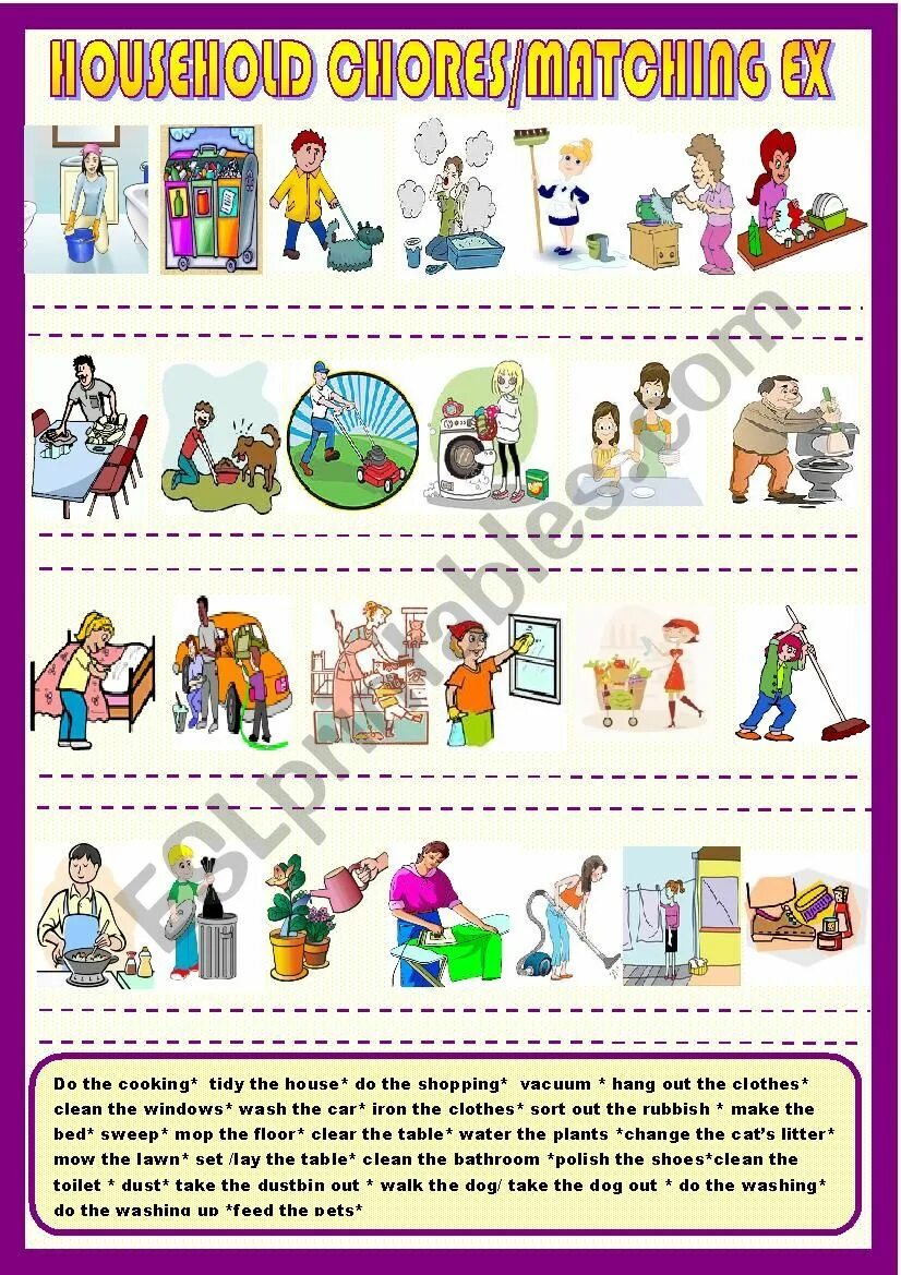 Jobs around the house worksheet. Household chores. Домашние обязанности на английском. Household duties упражнения. Задания по английскому household chores.