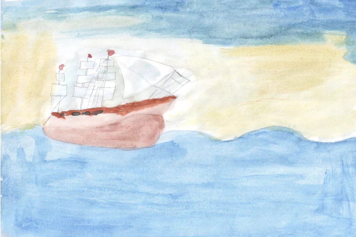 Рисунки 5 класс. Морской пейзаж детский рисунок. Рисунок на свободную тему 4 класс. Свободная тема по рисованию 5 класс. Рисование корабля на море с детьми.