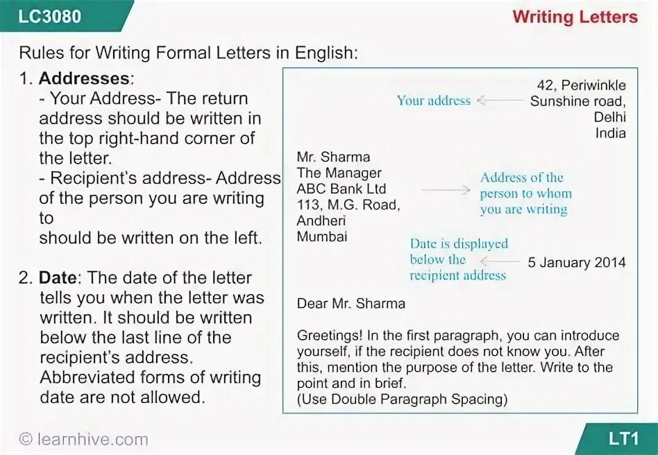 Should be addressed. Rules of Letter writing. The Rules of writing Formal Letters. Writing a Formal Letter. Formal письмо.