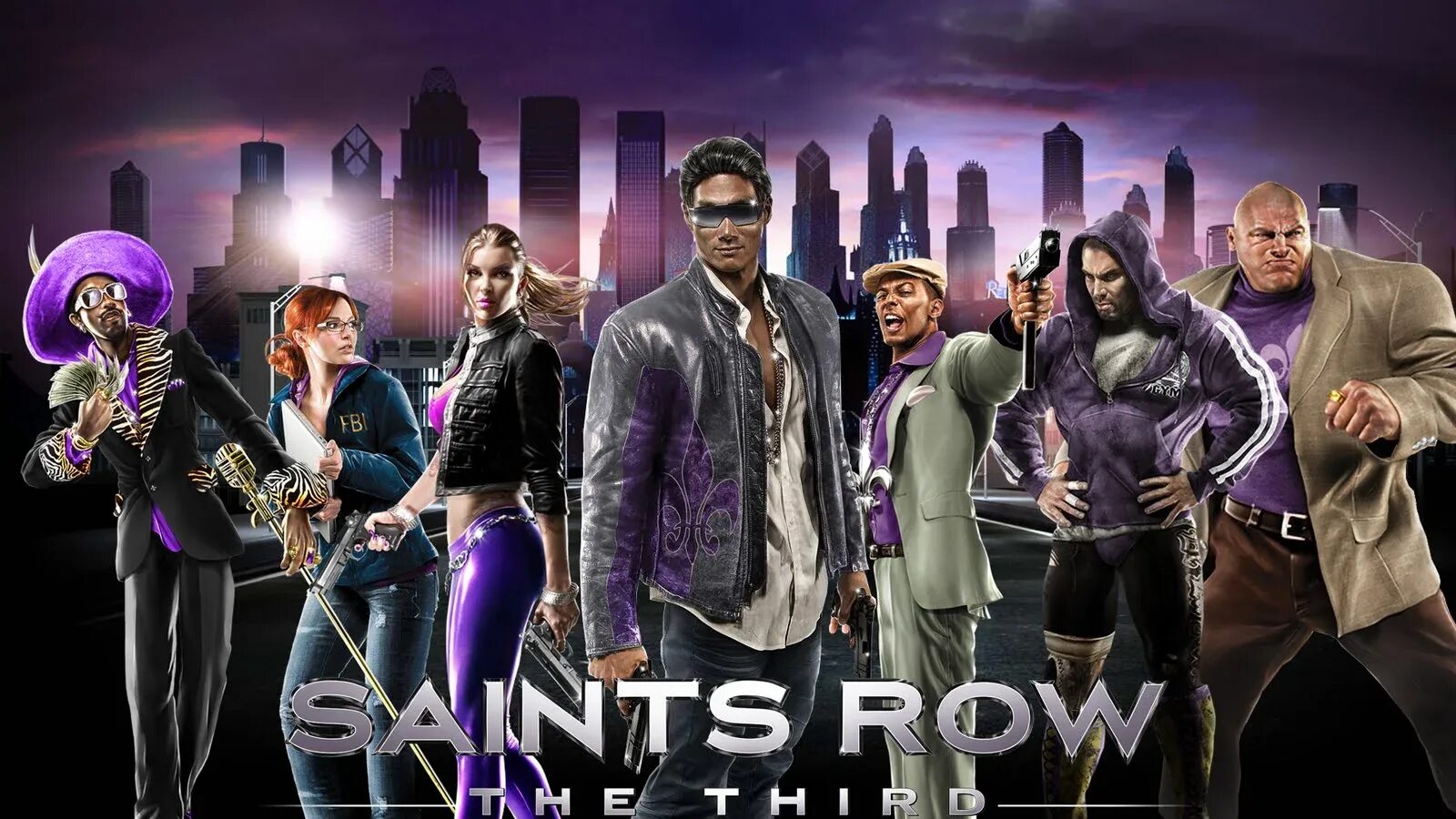 Включи игры фиолетовая. Saints Row. Сенс Роу 3. Сенс Роу святые. Saints Row 3 Постер.