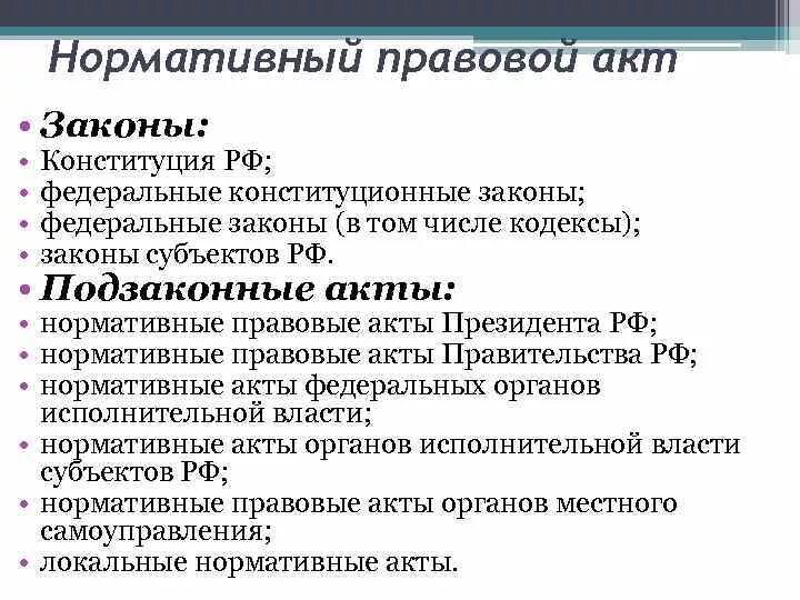 Что относится к законодательству рф. Нормативно правовые акты Конституция РФ. Конституция это нормативно правовой акт. Федеральные законы названия правовых актов. Нормативными актами являются Конституция законы подзаконные акты.