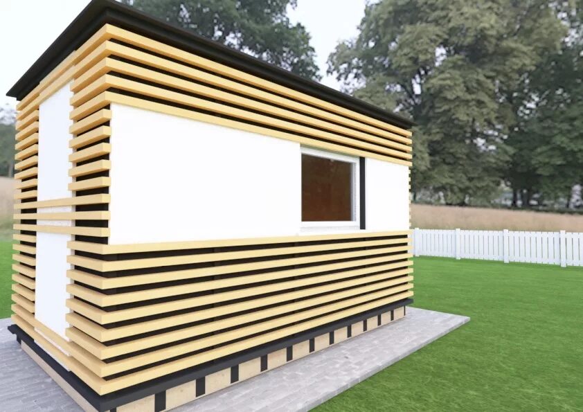 Сип панель бытовка. Бытовка 3м * 4 м из осб плиты. Дачный домик из сип панелей. Сип бытовка. Бытовка из сэндвич панелей.