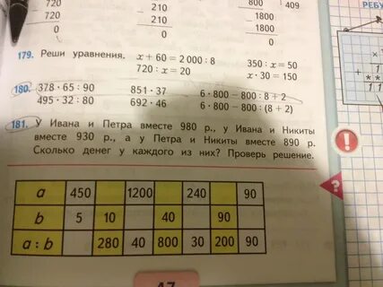Страница 41 номер 181 математика четвертый класс