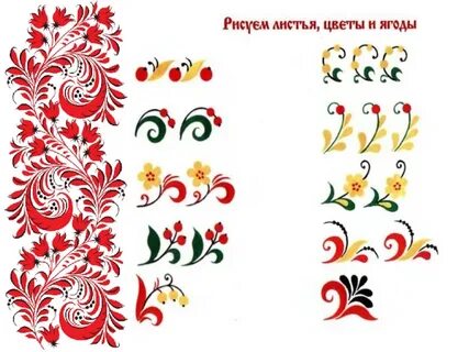 Основные элементы хохломы