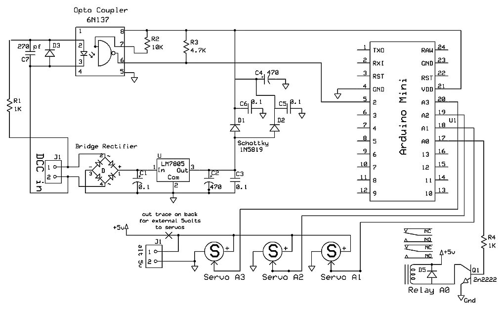 Dcc декодер. Dcc декодер на arduino. dcc декодер pic16f716. декодер 2 в 10 ардуино схема. схема dcc декодера.