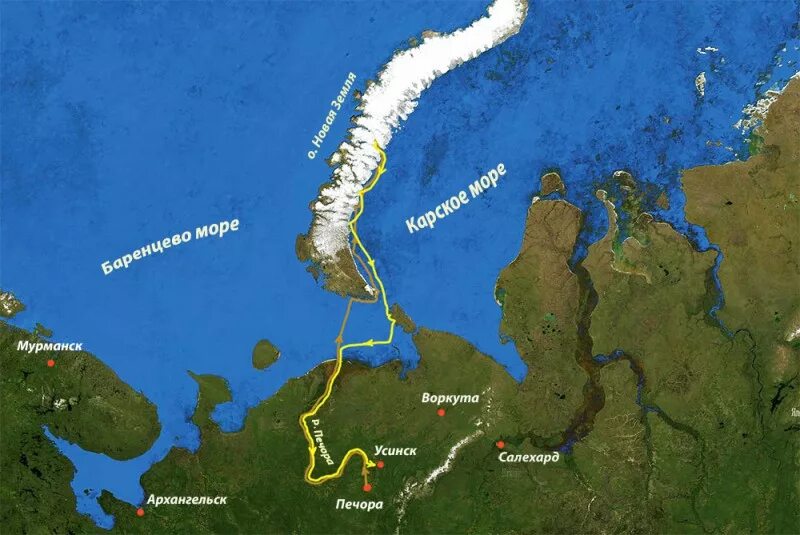 Остров россии в баренцевом море. Новая земля Карское море. Карта Карское море новая земля. Остров новая земля на карте России. Новая земля и Баренцево море на карте.