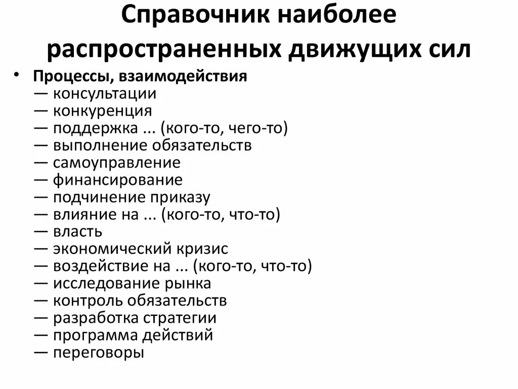 Классификация движущих сил. Анализ влияния движущих сил. проверка цели на истинность. перечислите движущие силы инновационного процесса.. движущие силы розничной торговли.