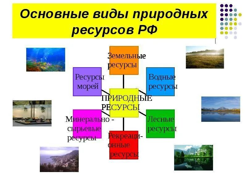 Какие богатства используют. Основные виды природных ресурсов РФ. Основные виды природных ресурсов схема. Виды природных ресурсо. Видиприродных ресурсов.