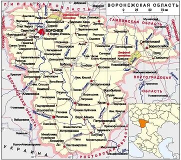 Волгоградская воронеж карта