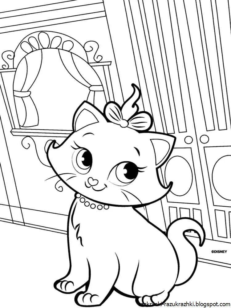 Раскраска. Раскраска кошечка. Раскраска. Раскраска кот. Кошка раскраска для детей.