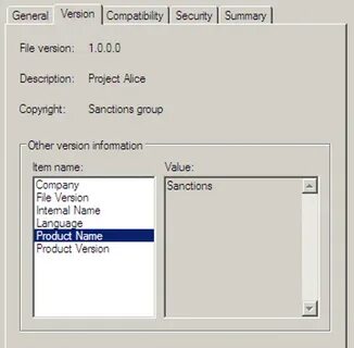 Internal version
