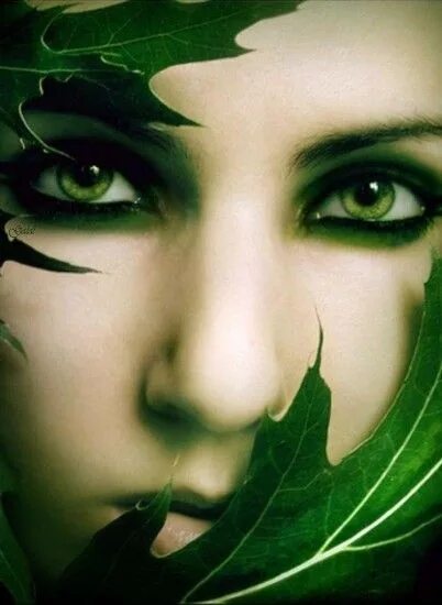 Green eye Göz sanatı, Yüzler, Gözler