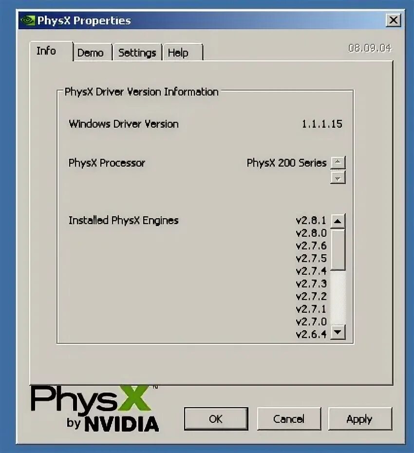 Ошибка physx sdk. Ageia physx. advanced physx.