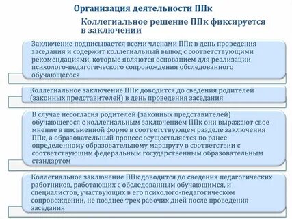 Пример заключения ппк школы