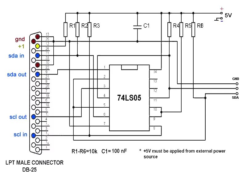 Программатор i2c. 74ls05 программатор для акб ноутбука. lpt philips i2c адаптер схема. программатор адаптер cp2112. lpt программатор eeprom.