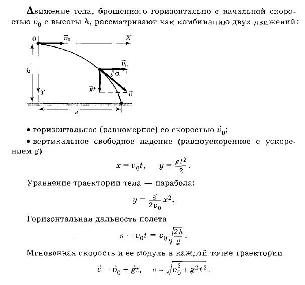 Камень брошен горизонтально упал на землю. Движение тела брошенного горизонтально формулы формула. Дальность полёта тела брошенного в горизонтальном направлении. Тело брошено горизонтально со скоростью 20 м/с. Дальность полета формула физика брошенного горизонтально.