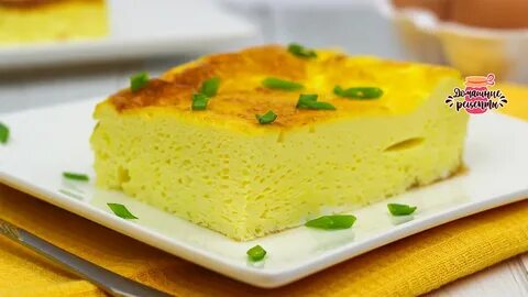 Пышный омлет на молоке в духовке