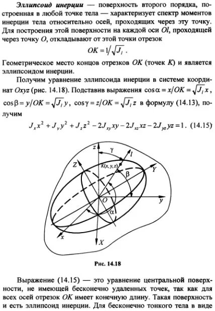 Ось эллипсоида. Понятие о тензоре инерции и эллипсоиде инерции. эллипсоид инерции теоретическая механика. момент инерции эллипсоида вращения. главные центральные оси инерции тела.