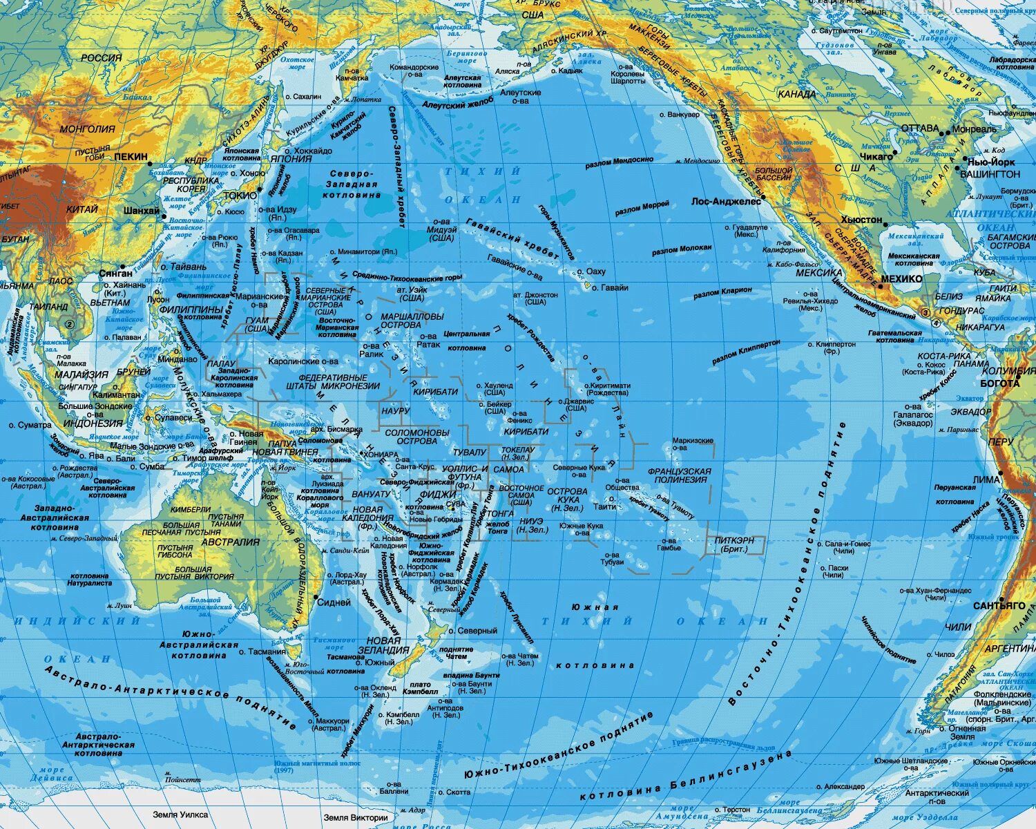 Острова и полуострова тихого океана названия. Тихий океан на карте. Тихий океан атлас. Карта Тихого океана географическая. Тихий океан самый большой.