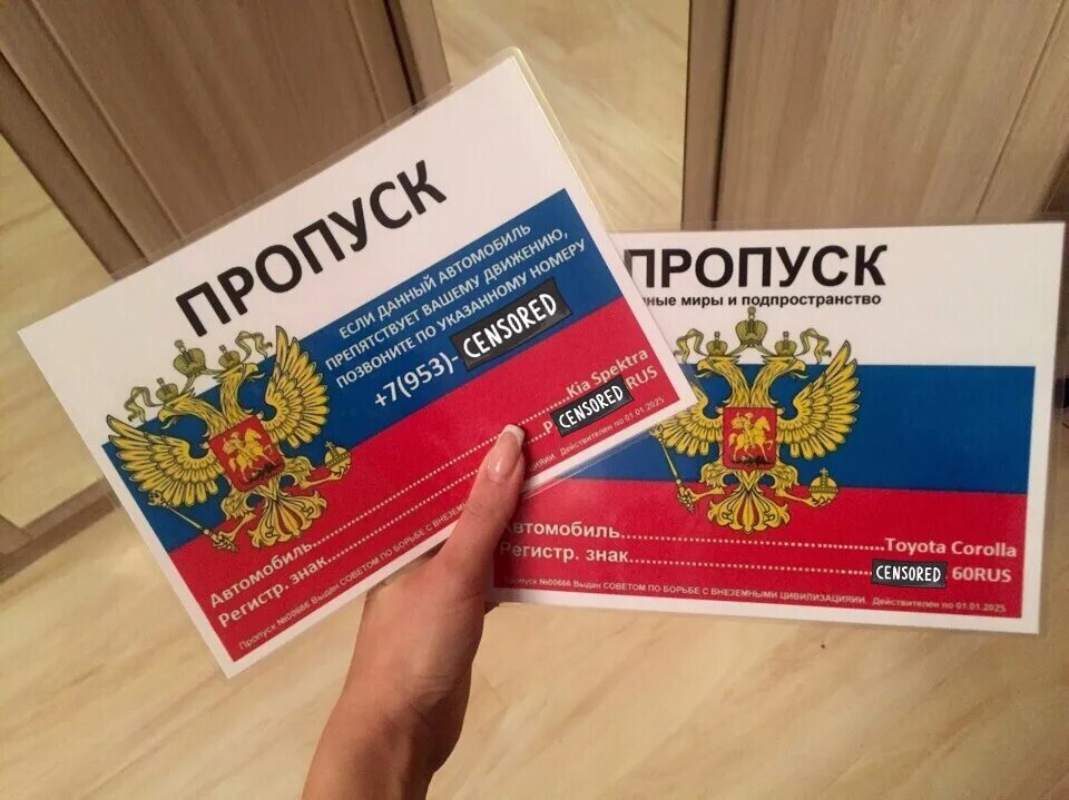 Пропуск дня. Пропуск на машину. пук. сувенирный пропуск. пропуск в машину на лобовое стекло.