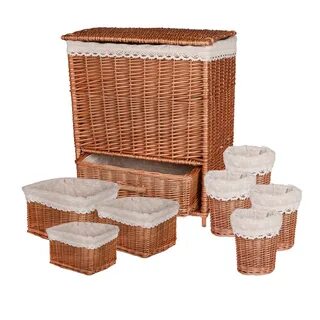 Корзина для белья плетеная для ванны